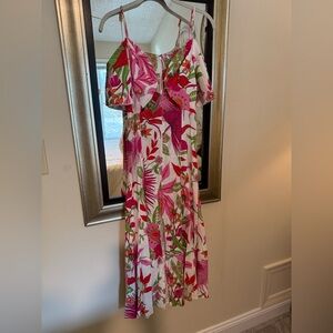 cult gaia linen floral dress